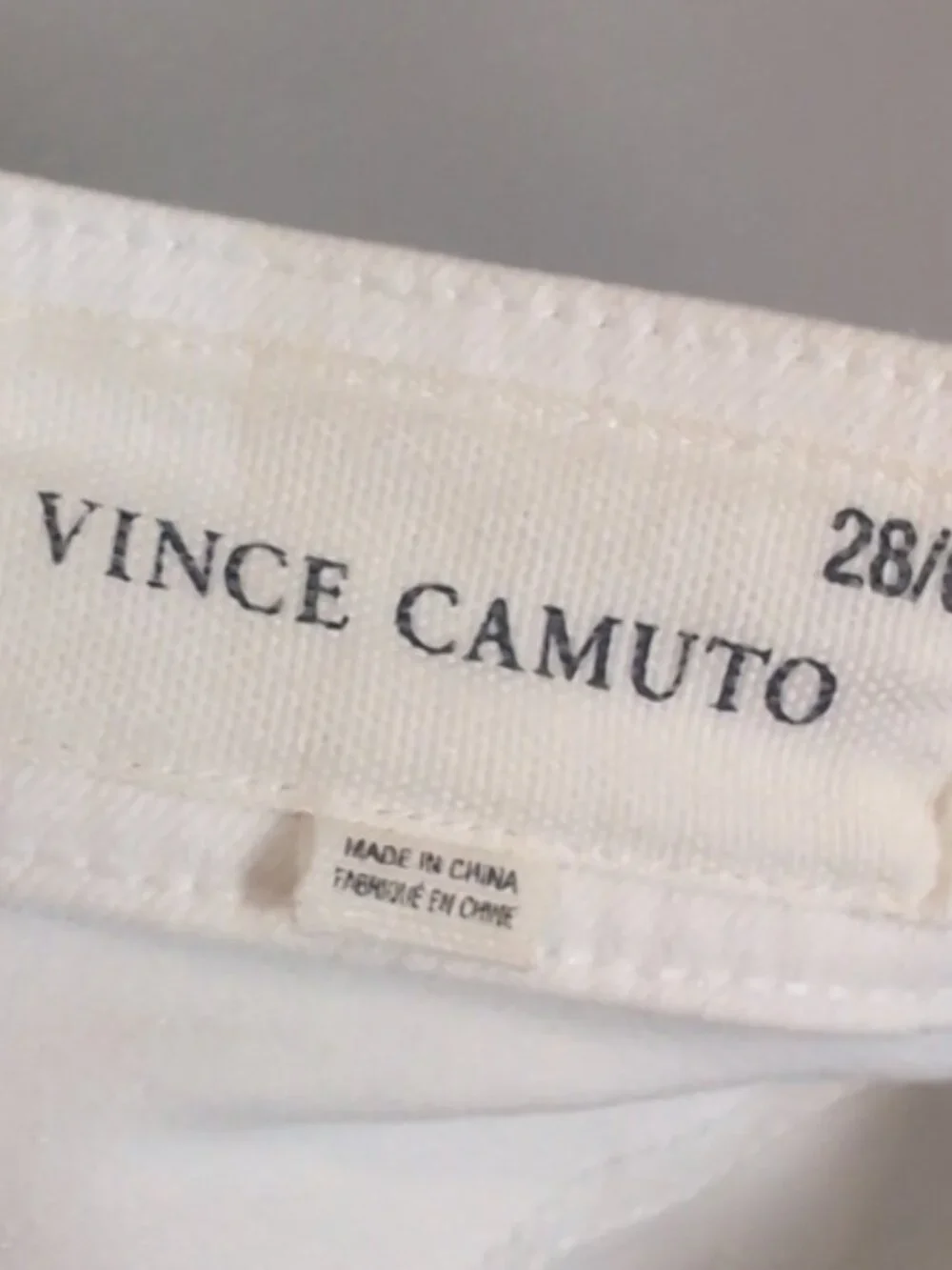 💠Vince Camuto White Denim Jeans Womens Size 28/6 Skinny Ankle Length High Rise